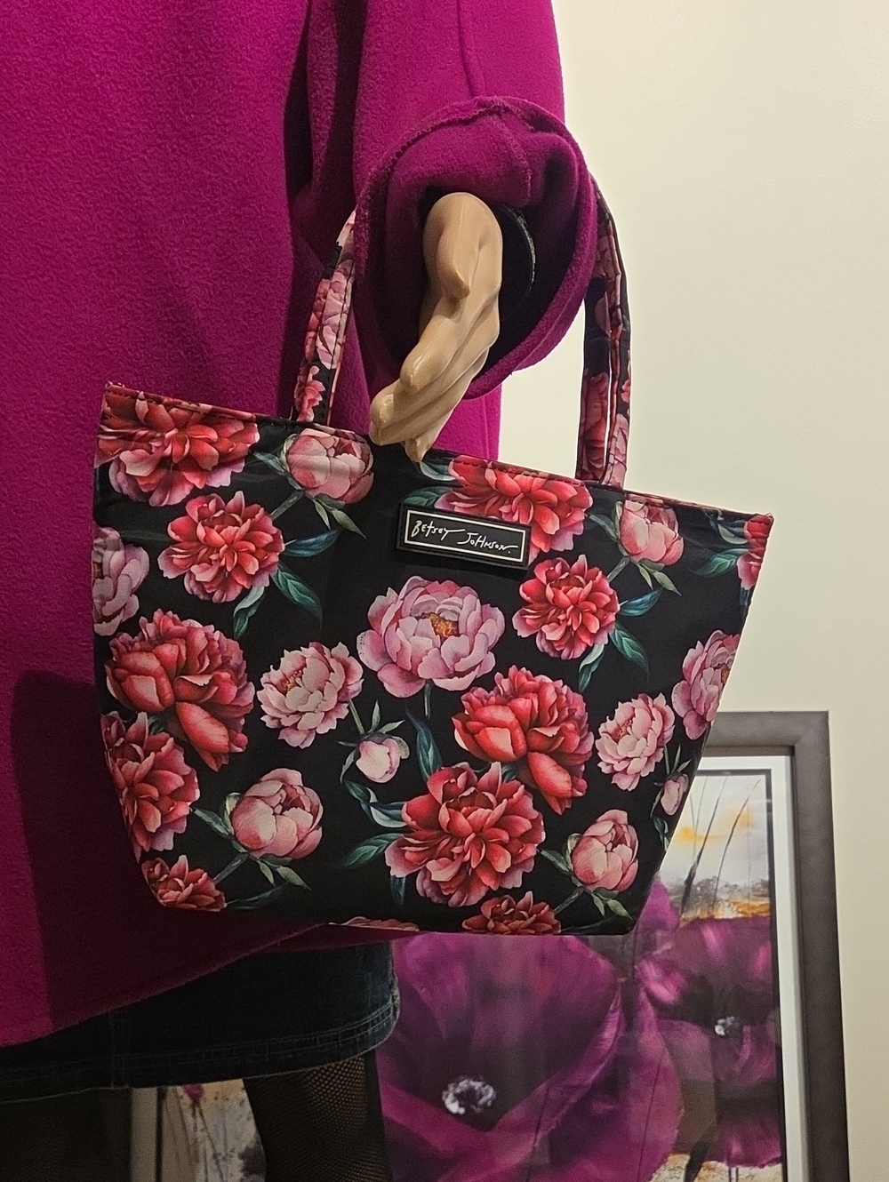 Betsey Johnson Black Tote